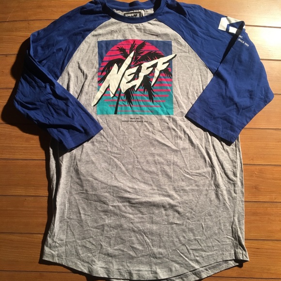 Neff Other - NWT Neff Raglan Shirt Large Blue Grey